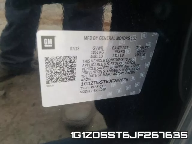 1G1ZD5ST6JF267635 фото 2