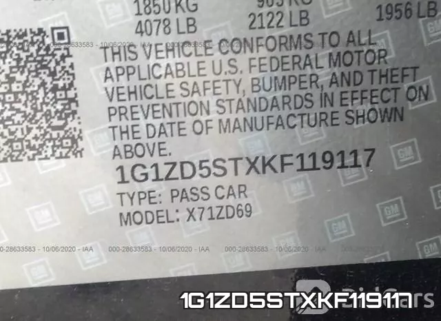 1G1ZD5STXKF119117 фото 10