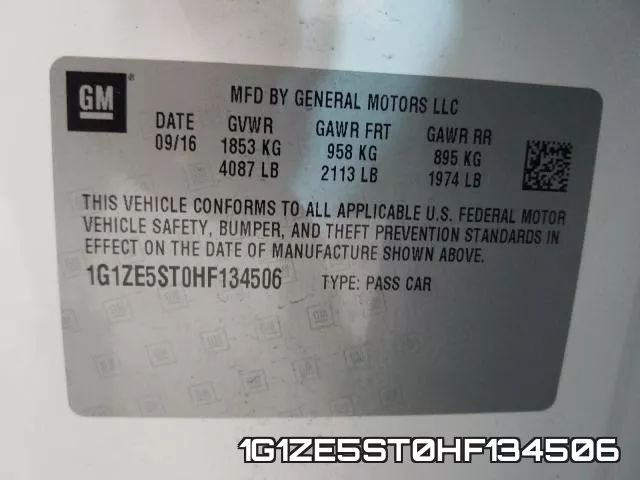 1G1ZE5ST0HF134506 фото 2