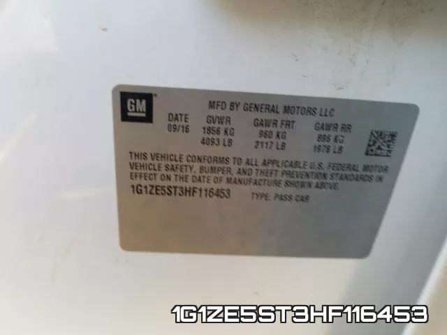 1G1ZE5ST3HF116453 фото 2