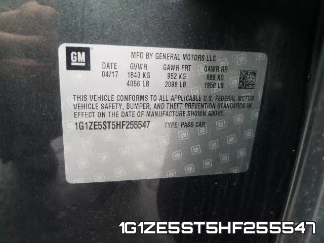 1G1ZE5ST5HF255547 фото 2