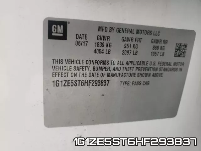 1G1ZE5ST6HF293837 фото 2