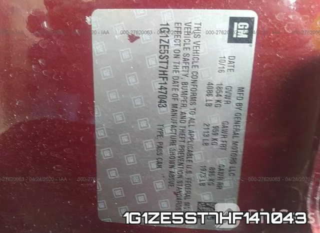 1G1ZE5ST7HF147043 фото 10