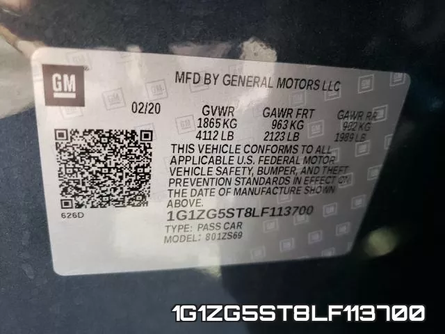 1G1ZG5ST8LF113700 фото 2