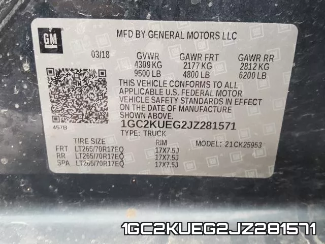 1GC2KUEG2JZ281571 фото 2