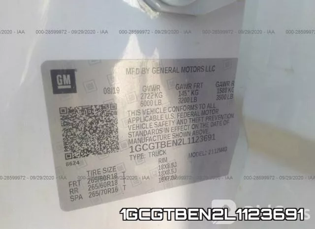 1GCGTBEN2L1123691 фото 10