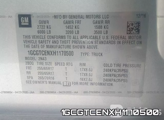 1GCGTCENXH1170500 фото 10