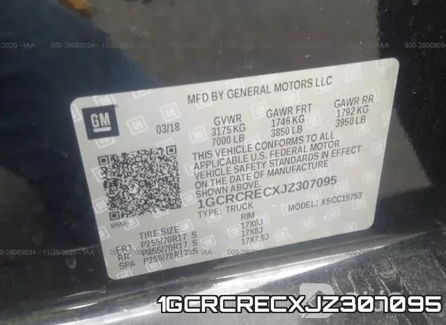 1GCRCRECXJZ307095 фото 10