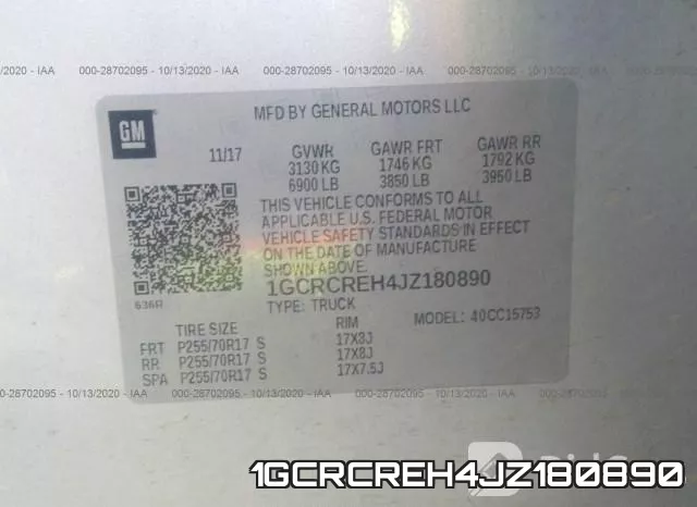 1GCRCREH4JZ180890 фото 10