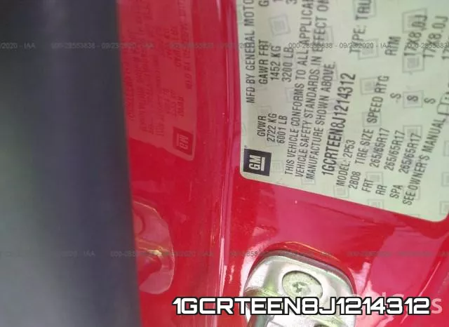 1GCRTEEN8J1214312 фото 10