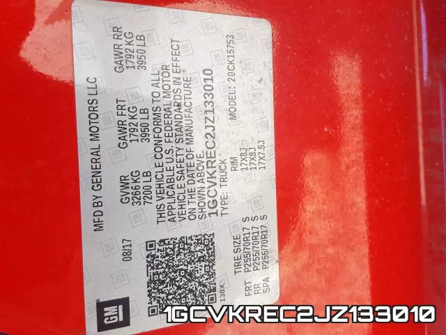 1GCVKREC2JZ133010 фото 2