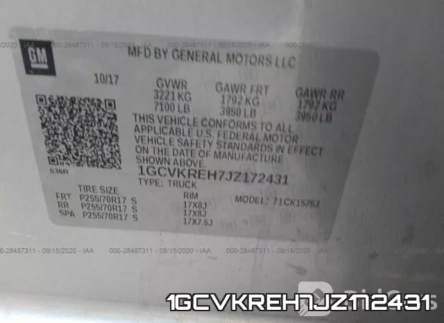 1GCVKREH7JZ172431 фото 10