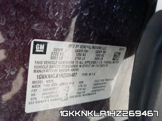 1GKKNKLA1HZ269467 фото 2