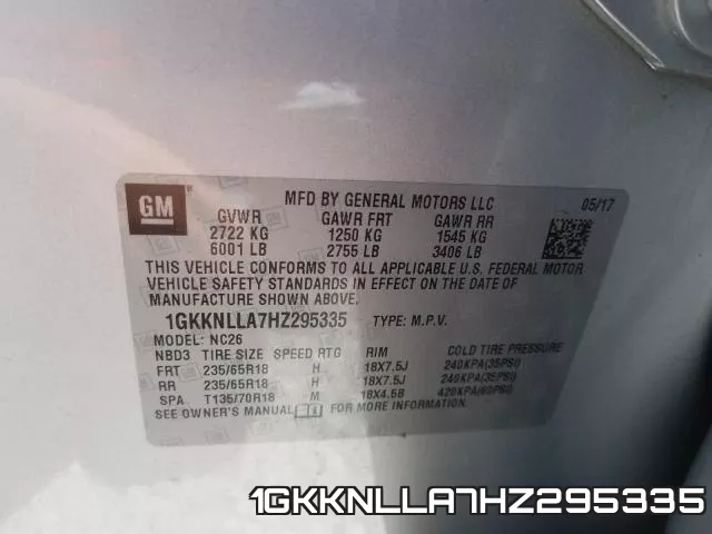 1GKKNLLA7HZ295335 фото 2