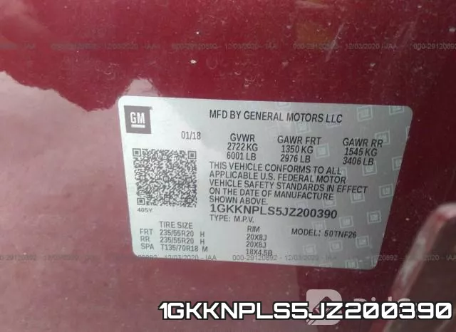 1GKKNPLS5JZ200390 фото 10