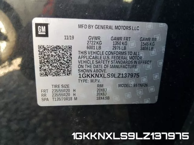 1GKKNXLS9LZ137975 фото 2