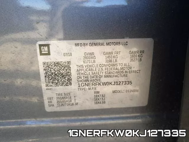 1GNERFKW0KJ127335 фото 2