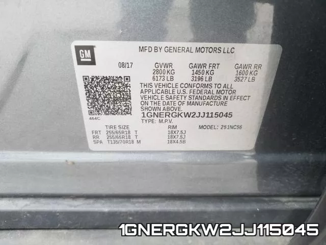 1GNERGKW2JJ115045 фото 2