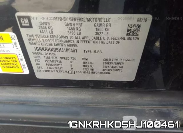 1GNKRHKD5HJ100461 фото 10