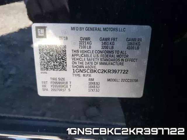 1GNSCBKC2KR397722 фото 2