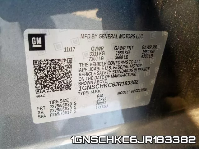 1GNSCHKC6JR183382 фото 2