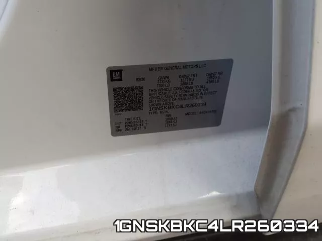 1GNSKBKC4LR260334 фото 2