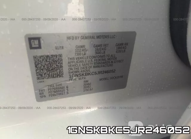 1GNSKBKC5JR246052 фото 10