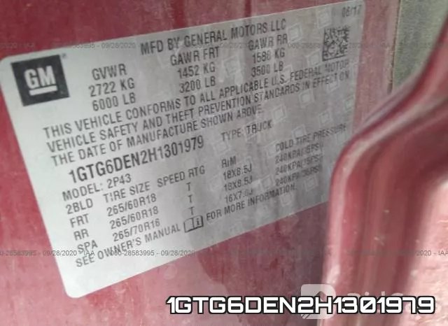 1GTG6DEN2H1301979 фото 9