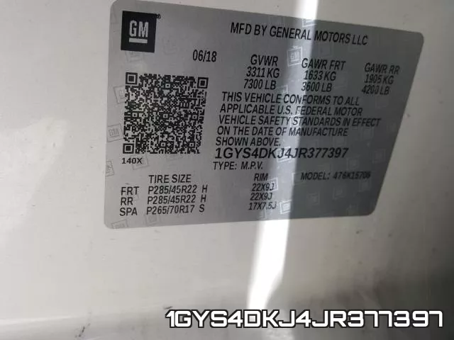 1GYS4DKJ4JR377397 фото 2