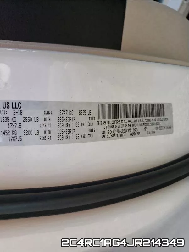 2C4RC1AG4JR214349 фото 2