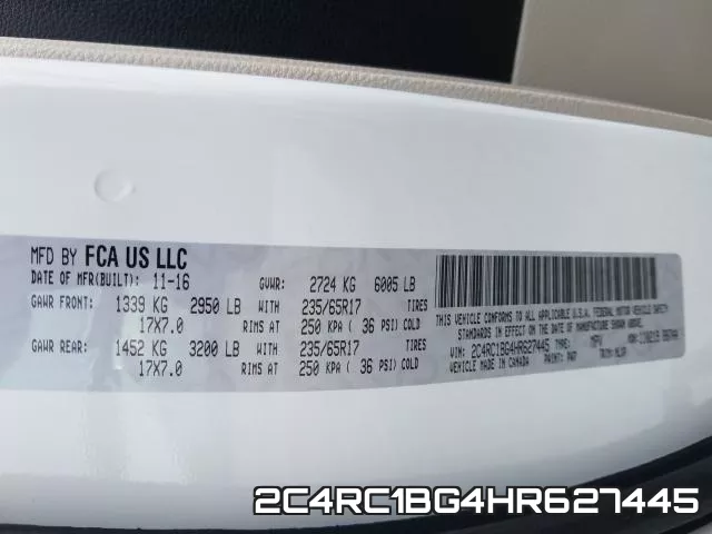 2C4RC1BG4HR627445 фото 2