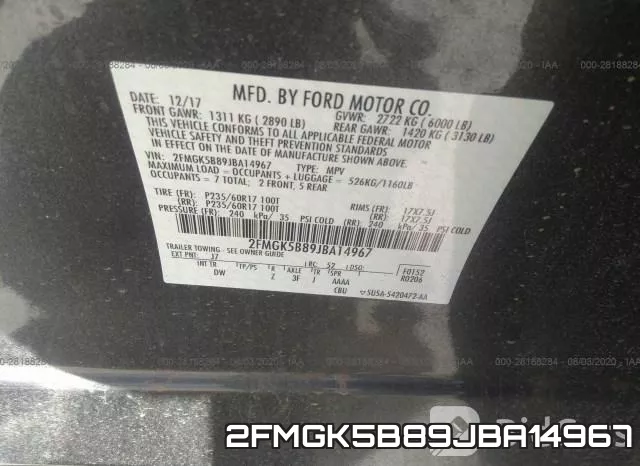 2FMGK5B89JBA14967 фото 10