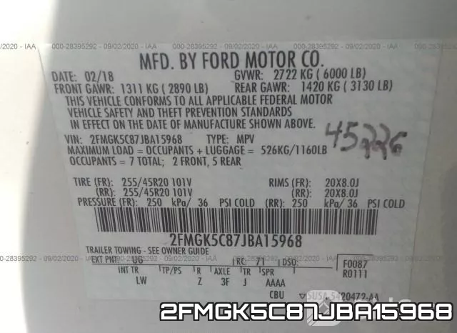 2FMGK5C87JBA15968 фото 10