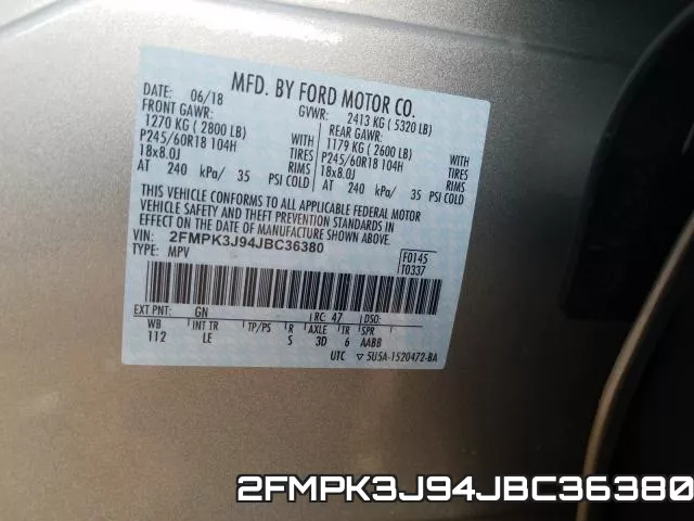 2FMPK3J94JBC36380 фото 2