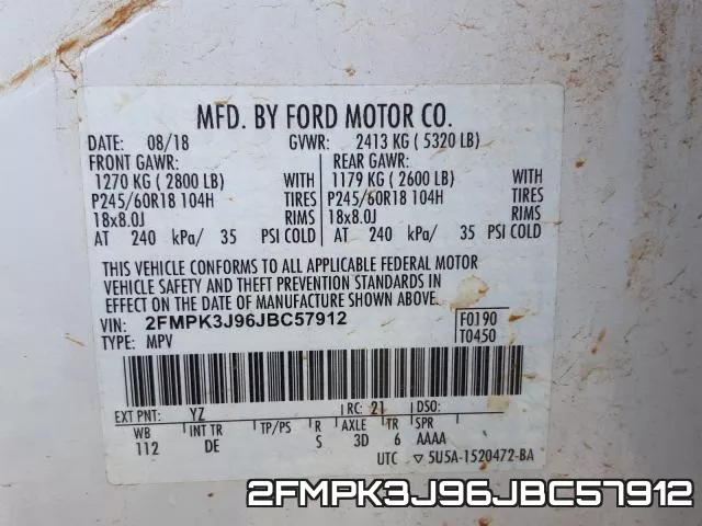 2FMPK3J96JBC57912 фото 2