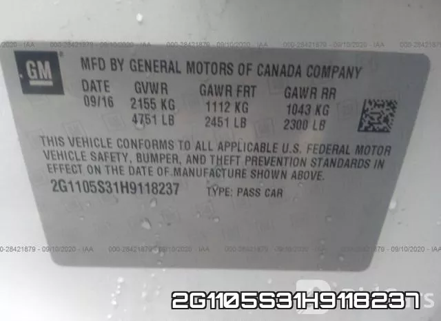 2G1105S31H9118237 фото 10
