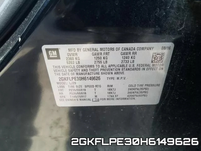2GKFLPE30H6149626 фото 2