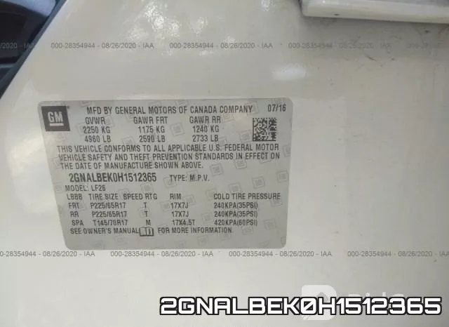2GNALBEK0H1512365 фото 10