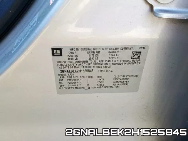 2GNALBEK2H1525845 фото 2