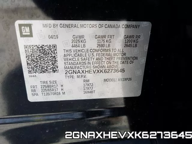2GNAXHEVXK6273645 фото 2