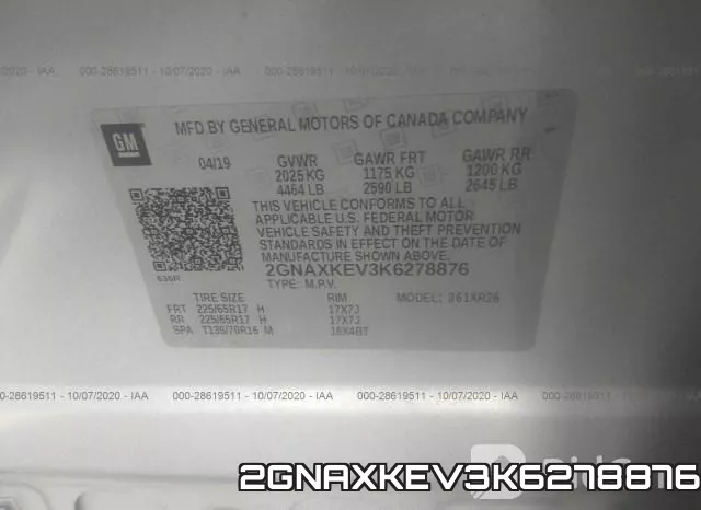 2GNAXKEV3K6278876 фото 10
