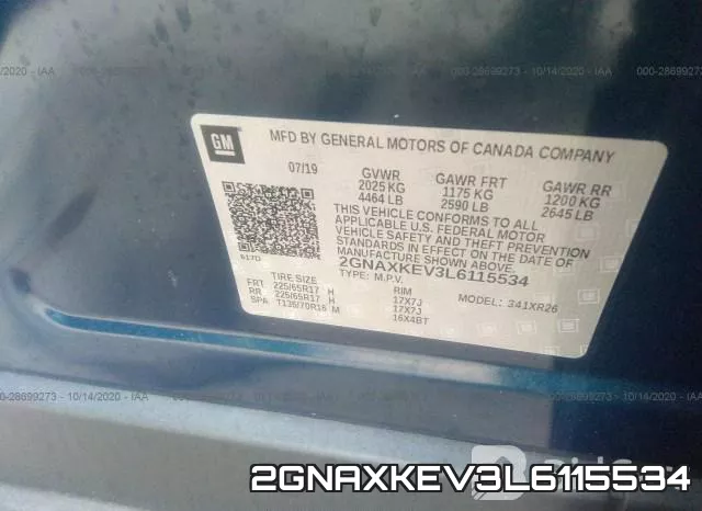 2GNAXKEV3L6115534 фото 10