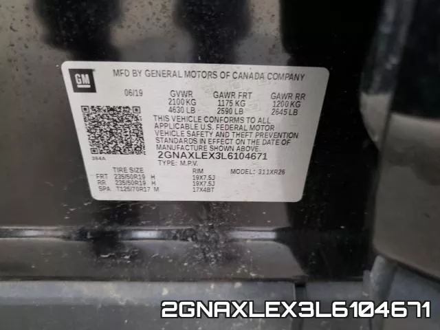 2GNAXLEX3L6104671 фото 2