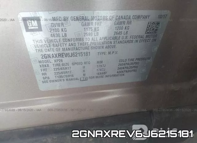 2GNAXREV6J6215181 фото 10