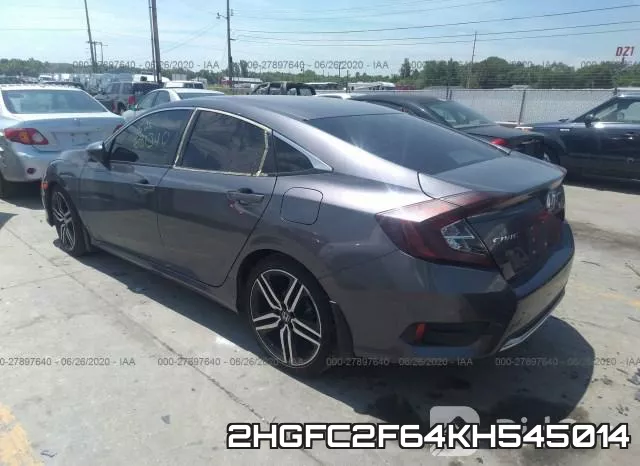 2HGFC2F64KH545014 фото 4