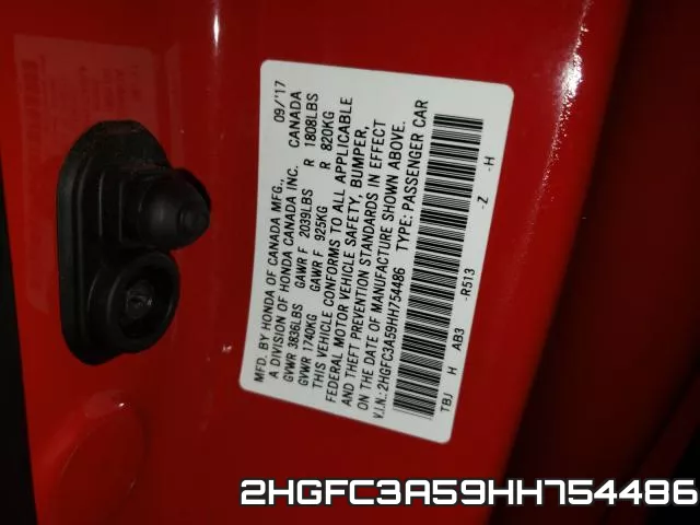 2HGFC3A59HH754486 фото 2