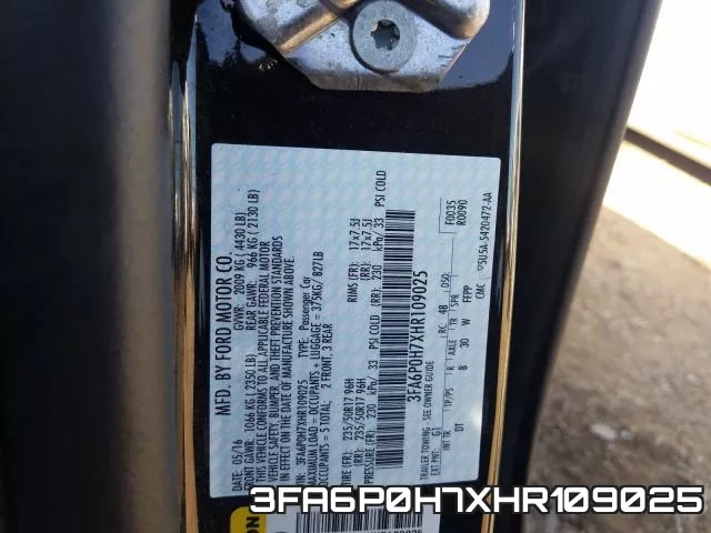3FA6P0H7XHR109025 фото 2