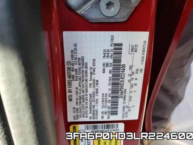 3FA6P0HD3LR224600 фото 2