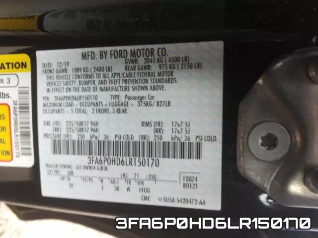 3FA6P0HD6LR150170 фото 2