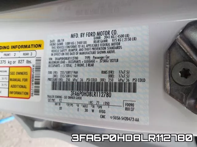 3FA6P0HD8LR112780 фото 2